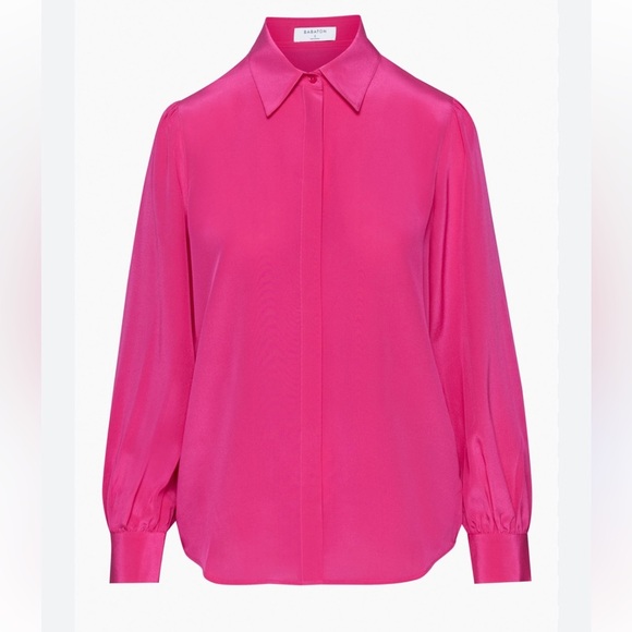 Babaton Tops - Babaton Aritzia Finta Women's Hot Pink Blouse Shirt XS